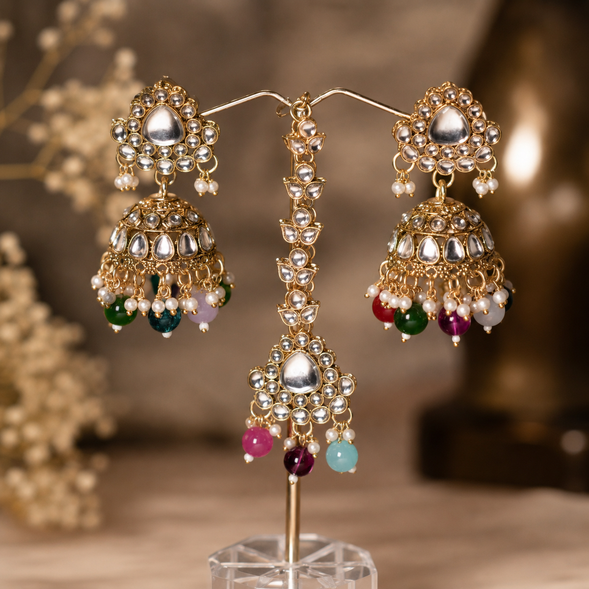 Multi Colour Choker – Mirror Choker Jewellery Set
