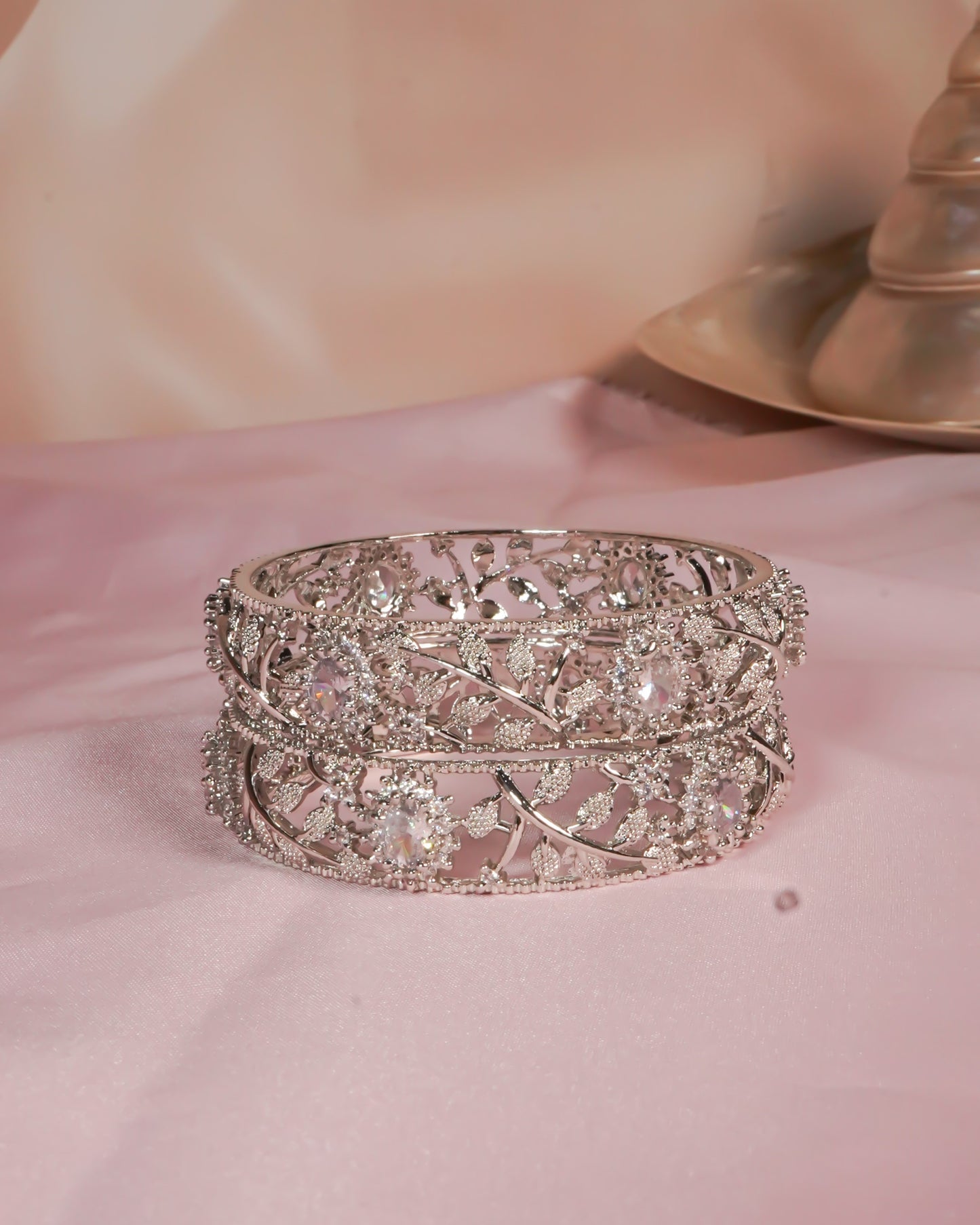 Silver Petal Bangle