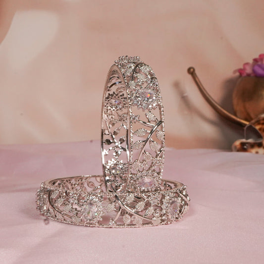 Silver Petal Bangle