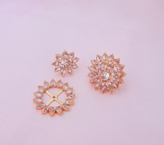 2 in one Rose Gold Studs