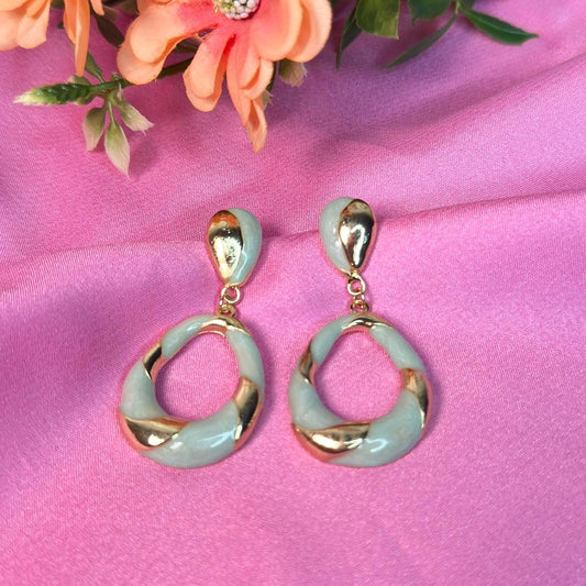 Mint Glaze Hoops